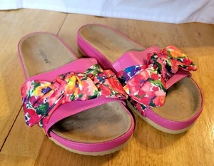 Sandalias Comfort View Stassi Slides Rosa Punta Abierta Informales Planas Para Mujer Talla 9M - Imagen 1 de 7