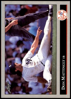 Don Mattingly 1992 Leaf #57 New York Yankees MLB READ FREE SHIPPING AutographDen - Image 1 of 2