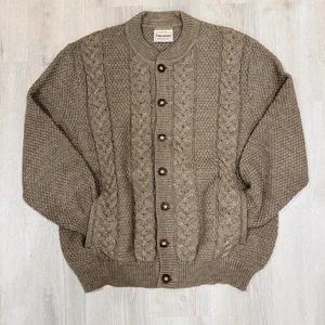 Vintage Bernauer Strickmoden 100% Wolle Zopfmuster Strickjacke Taschen Österreich oder Deutsch - Bild 1 von 9