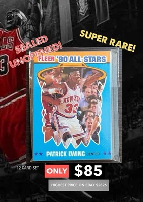 1990 Fleer 90 All Stars COMPLETE (12 Cards Set) RARE SEALED/UNOPENED - image 1 of 4