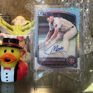 2025 Bowman Cole Mathis Mojo Chrome Refactor On Card Auto #BMA-CM Cubs - Picture 1 of 2