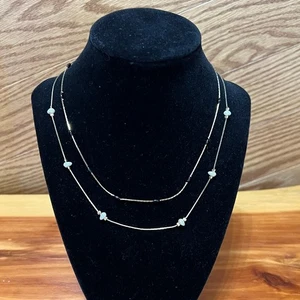 Conjunto De Colección Collares Capas Chocker Delicada Cadena Cuentas de Arroz Blanco Negro Corea - Imagen 1 de 10