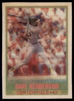 1989 SPORTFLICS.. DAVE HENDERSON OAKLAND ATHLETICS #127 - Image 1 of 2