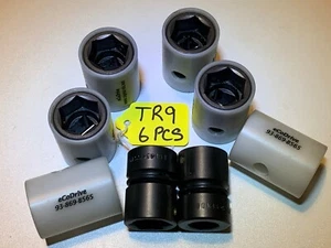 6 PIEZAS-eCoDRIVE ENCHUFES DE EJE -- 19MM - mm de impacto magnético - enchufes - ee. uu. - nuevos - Imagen 1 de 1