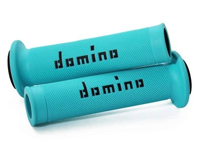 GENUINE A010 Domino Cyan Light Blue XM2 Motorcycle Race Grips Track Bike - Image 1 of 2