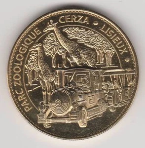 A 2011 TOKEN MEDAILLE ARTHUS-BERTRAND -- 14 100 N°5 PARC ZOO CERZA GIRAFE TRAIN - Picture 1 of 2