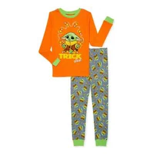 Star Wars Baby Yoda Boys/Girls Long Sleeve Cotton Pajama Pant Set Size 8 - New! - Picture 1 of 3
