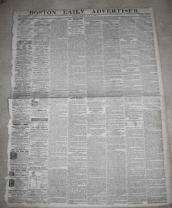 BOSTON DAILY ADVERTISER: Civil War era newspaper; May 3, 1864: 4 pages - Picture 1 of 3