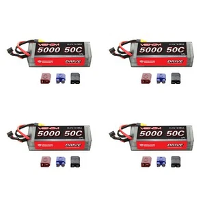 Venom 50C 3S 5000mAh 11,1V LiPo Hardcase RC Akku mit Universalstecker x4 Packungen - Bild 1 von 3