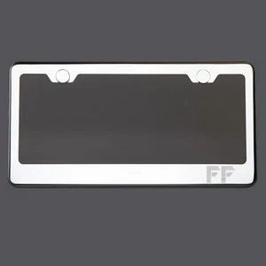 Espejo Cromado Placa Marco FF Grabado con Láser Metal Tornillo Tapa - Imagen 1 de 8
