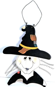 Black Witch Wall Hanging Plaque Halloween Decor - Picture 1 of 5