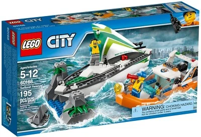 LEGO City Coast Guard Sailboat Rescue (#60168)(Retired 2017)(RARE) - Image 1 of 4
