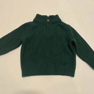 The Children’s Place grün Kleinkind Jungen halber Reißverschluss Pullover Größe 9-12 Monate - Bild 1 von 8