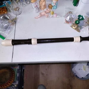 Yamaha Brown Recorder Soprano Musical Instrument Flute Vintage - Picture 1 of 4