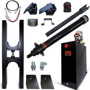 Kit de cilindros telescópicos para remolque de volteo - Capacidad de 20 toneladas - Carrera de 90" - Se adapta a 8-12' - Imagen 1 de 17