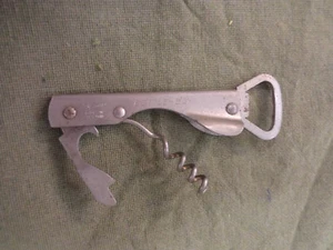 #D302. BOTTLE BOY STEEL BOTTLE OPENER / CORK SCREW - Picture 1 of 3