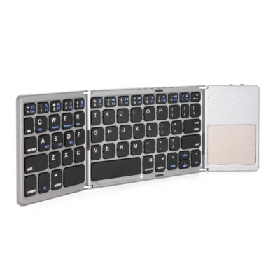 For Laptop Tablet Phone Mini Folding Wireless Bluetooth Keyboard w/Touchpad - Image 1 of 4