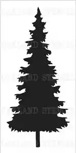 Albero di Natale/Pino #1 STENCIL 7 taglie 10""-22"" per Insegna Cuscini Tela Legno - Foto 1 di 1