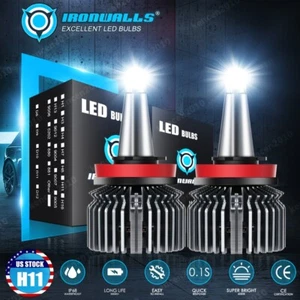 8 Sides H11 H8 H9 LED Headlight High or Low Beam Bulbs Super Bright 6500K White - Foto 1 di 12
