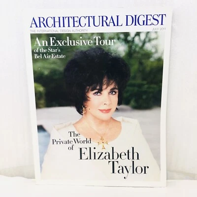 Architectural Digest Magazine July 2011 Private World of Elizabeth Taylor - Image 1 of 4