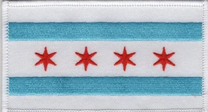 * City of Chicago Flag Patch * CHICAGO FLAG PATCH **** - Picture 1 of 1