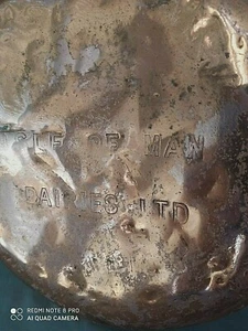 DECKEL OLD ISLE OF MAN DAIRIES LTD PLATTED COPPER ALTER MILCHKANISTERDECKEL - Bild 1 von 4