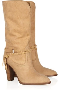 Ralph Lauren Purple Label Collection Nala Mid-Calf Leather Boots 8 New $995 - Picture 1 of 2