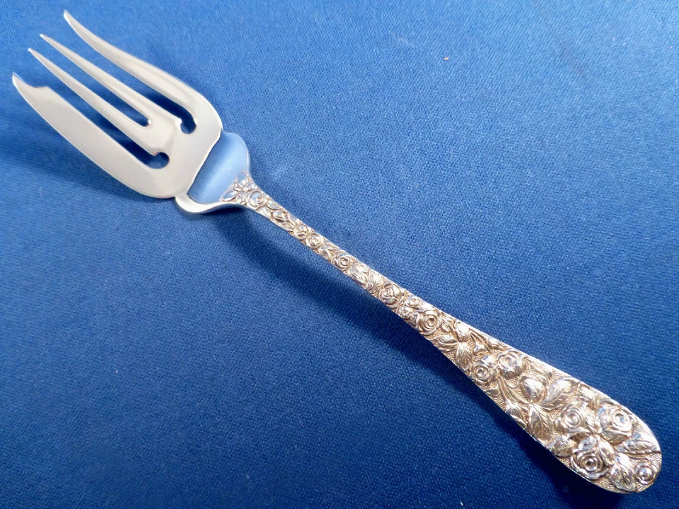 БАЛТИМОР РОЗА-ШОФИЛД СЕРЕБРО САЛАТ ВИЛКА(Ы) УКРАШЕННЫЙ НАЗАД-БЕЗ МОНО - Изображение 1 из 1