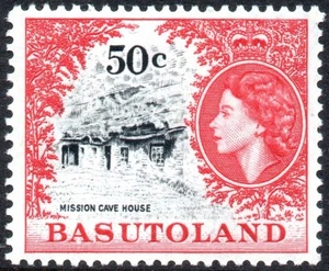 Basutoland 1961-3 50c black & carmine-red, SG.78, UM, cat.£23 - Picture 1 of 1