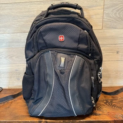 SwissGear Laptop Backpack Black Airflow Padded Travel Work School Multi Pocket - Image 1 of 4