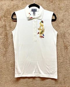 Womens Jonathan Corey Golf Polo Sleeveless Embellished Small - Picture 1 of 8