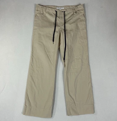 Tommy Hilfiger Chino Relaxed Pants Womens Size 10 Beuge Drawstring Front Pockets - Image 1 of 4