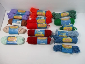 Lot 15 Spinrite Plastic Canvas Yarn for Needlepoint 35 yd Skeins Half 11 colors - Picture 1 of 6