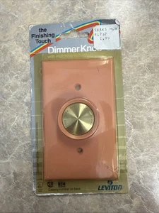 Vintage Leviton Pink Dimmer Spinner Knob & Plate New Old Stock UL 87701 - Picture 1 of 2