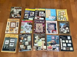 Vintage Kreuzstich Nadelspitzen Muster Konvolut 15 Stück und Zubehör - Bild 1 von 7