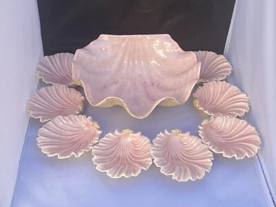 Enorme carcasa de cerámica hecha a mano con cuencos a juego de elegante servicio náutico para 8 Foto 1 de 4