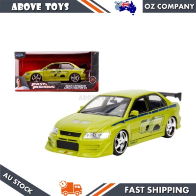 Modelo de coche diecast Jada 1:24 Fast & Furious 2002 Mitsubishi Lancer Evolution VII Foto 1 de 4