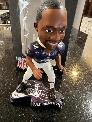 Baltimore Ravens rare NFL Elvis Dumervil action 2013 bobblehead Foco Cover
