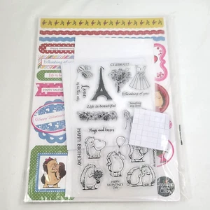Juego de Estampillas de Lujo Jennifer Ellory MÁS Bonitos Papeles/Botones de Diseñador Erizos - Imagen 1 de 11