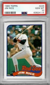 1989 Topps #245 Jim RICE - PSA 10+++ HOF Red Sox
