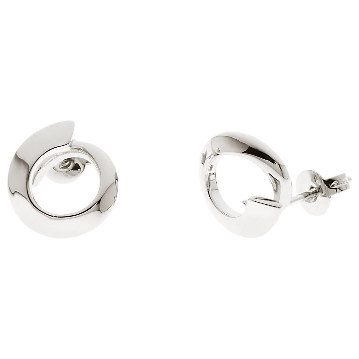 Pendiente de escultura axial Karen Millen, plata Foto 1 de 1