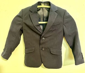 FOUGER USA Boys Navy Blue Blazer Suit Size 4 Two Button - Picture 1 of 13