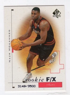1998-99 SP AUTHENTIC NAZR MOHAMMED #117 RC #3149/3500 - Image 1 of 2