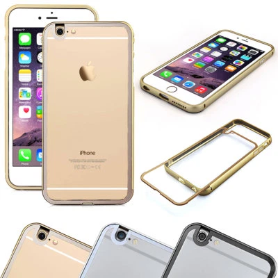 Apple IPHONE 6/6 Plus Aviation CNC Alluminio Bumper Con Trasparente Protezione - Immagine 1 di 4