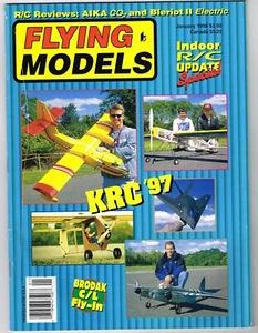 FLYING MODELS Rivista Gennaio 1998 The Bat: Piani RC Fullsize da Interno - Foto 1 di 3