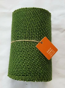 Neu mit Etikett Sackleinen Rolle 5,5" x 15' grüne Farbe für Handwerk & saisonale Dekorationen - Bild 1 von 2