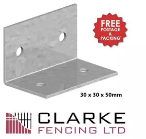 GateMate L Bracket 50mm x 30mm Pre-Galvanised Finish Pack of 5 FREE POSTAGE!! - Picture 1 of 1