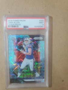 Josh Allen RC Blue Lazer Prizms PSA 9 2018 Panini Prizm #205 Rookie - Picture 1 of 2