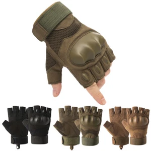 Tactical Hunting Gloves Rubber Hard Knuckle Military Special Forces Police Gear - Picture 1 of 15