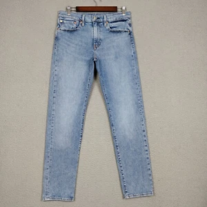 Levis Premium 502 Jeans Mens 31x32 Blue Regular Taper Fit Stretch Denim Pant - Picture 1 of 11